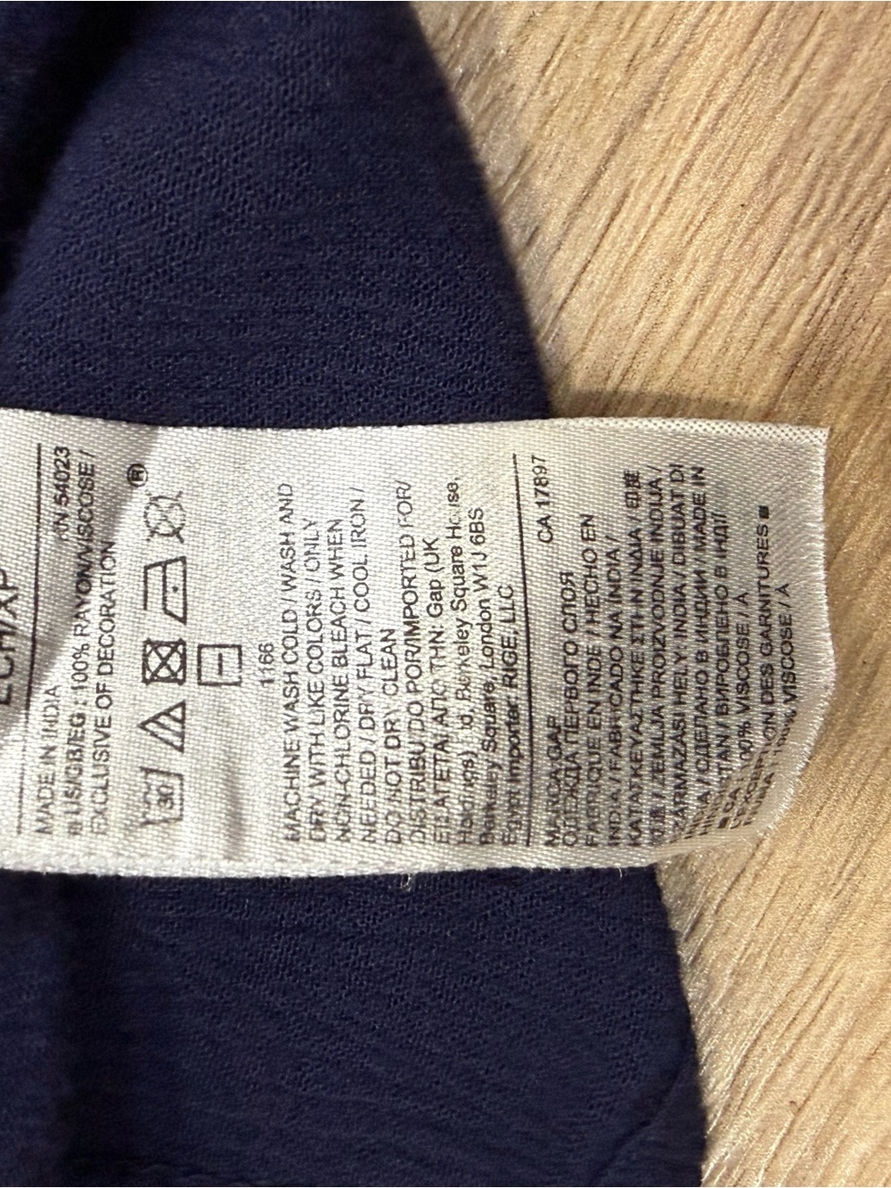 GAP Girls XS Navy Blue Lace Trim Long Sleeve Top - Picture 6 of 7